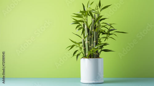 Lucky Bamboo Plant  a symbol of prosperity and positive energy  graces spaces with its elegant greenery  bringing good fortune and natural beauty to any setting