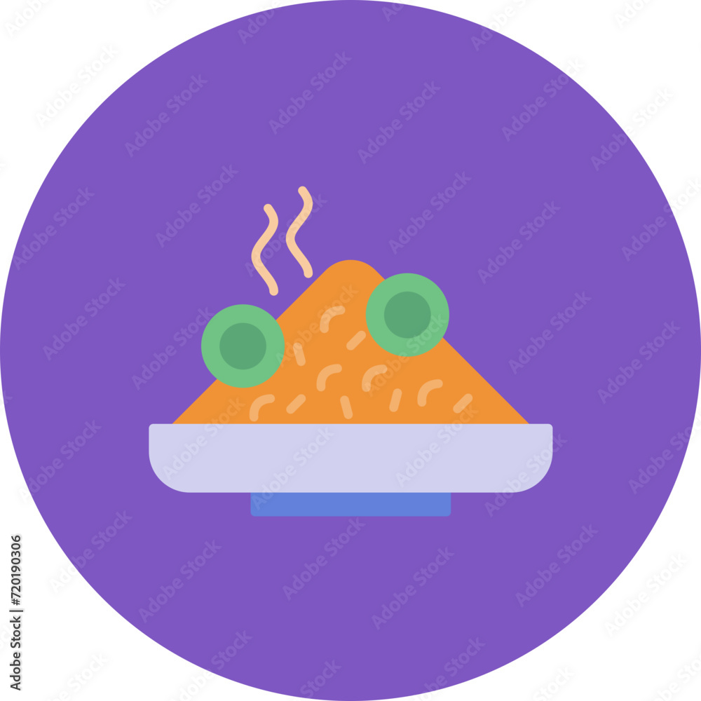 Nasi Goreng icon vector image. Can be used for World Cuisine. Nasi Goreng icon vector image. Can be used for World Cuisine.