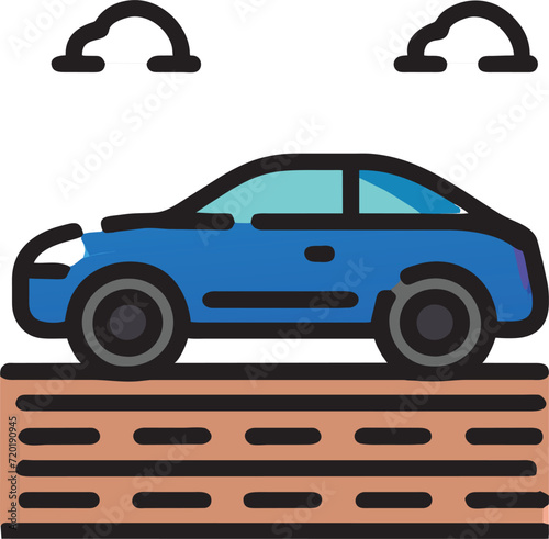 logo car sport driving on road  icon