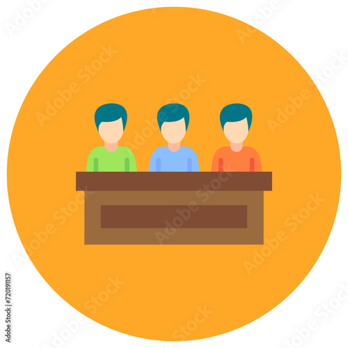 Jury icon vector image. Can be used for Crime and Law.