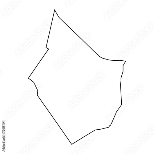 Deir ez Zor Governorate map, administrative division of Syria. Vector illustration.