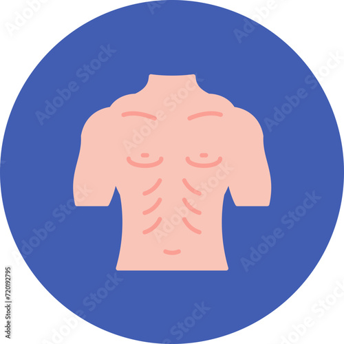Chest icon vector image. Can be used for Medicine.