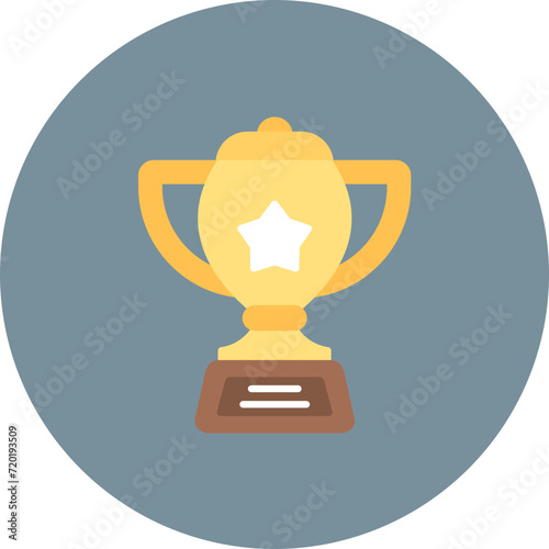 Trophy icon vector image. Can be used for Learning.