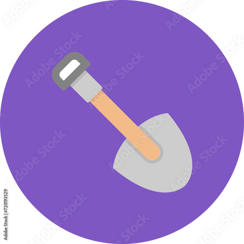 Shovel icon vector image. Can be used for Construction Tools.