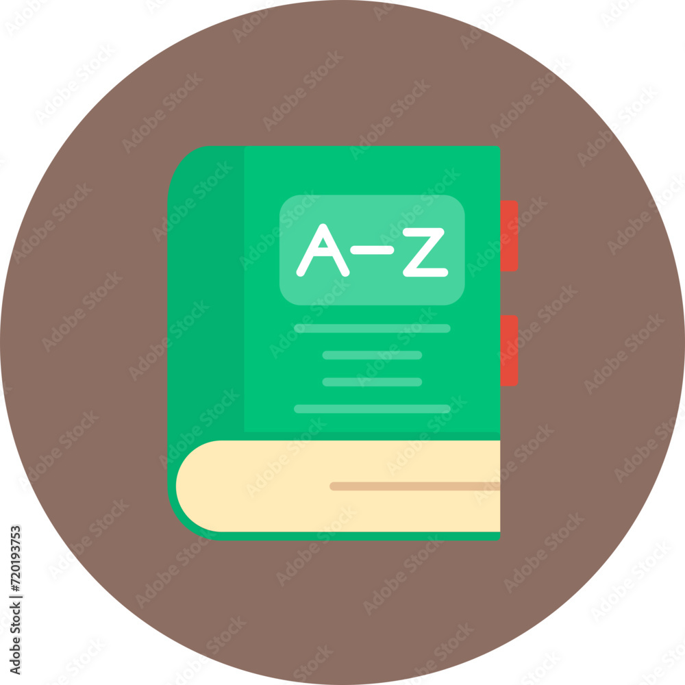 Dictionary icon vector image. Can be used for Learning. Dictionary icon vector image. Can be used for Learning.