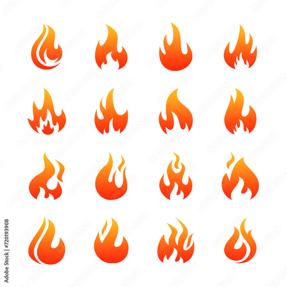 Icon set Fire flame logo vector illustration design template. Collection of hot flaming element. vector fire flames sign illustration isolated. fire icon Icon set Fire flame logo vector illustration design template. Collection of hot flaming element. vector fire flames sign illustration isolated. fire icon