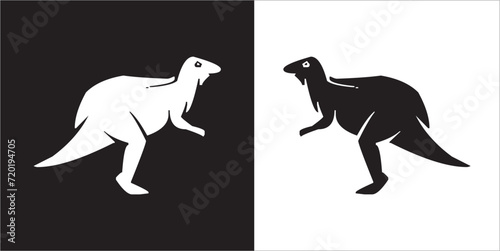 Illustration vector graphics of dinosaur icon