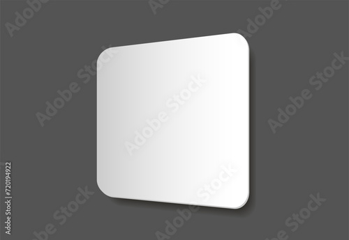Free Download A sheet of light paper on a gray background. Vector illustration - GFXLoad