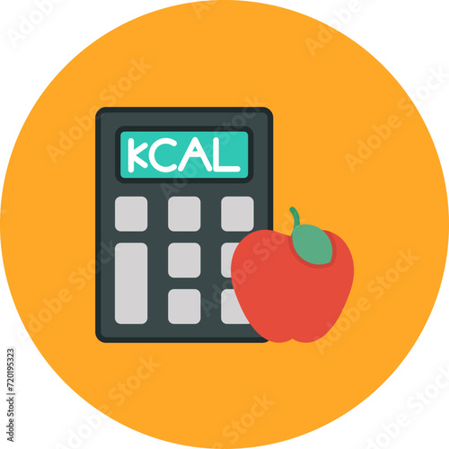Calorie Calculator icon vector image. Can be used for Gym.