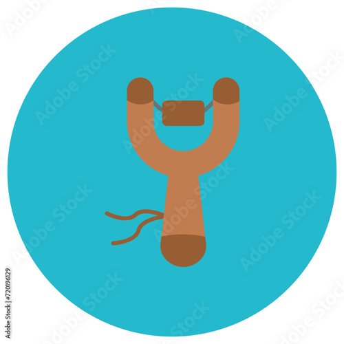 Slingshot icon vector image. Can be used for Children Toys.