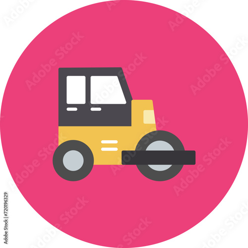 Road Roller icon vector image. Can be used for Construction Tools.