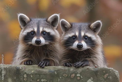 Photo Portrait of two raccoons © Amir