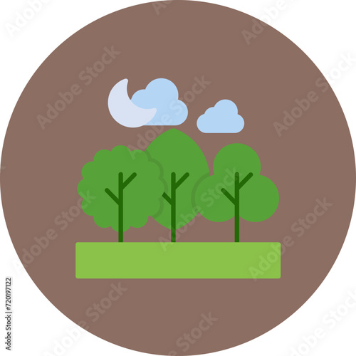 Forest Landscape icon vector image. Can be used for Landscapes.