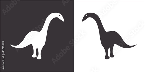 Illustration vector graphics of dinosaur icon