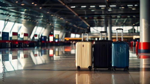 lugagge  in airport, generative ai