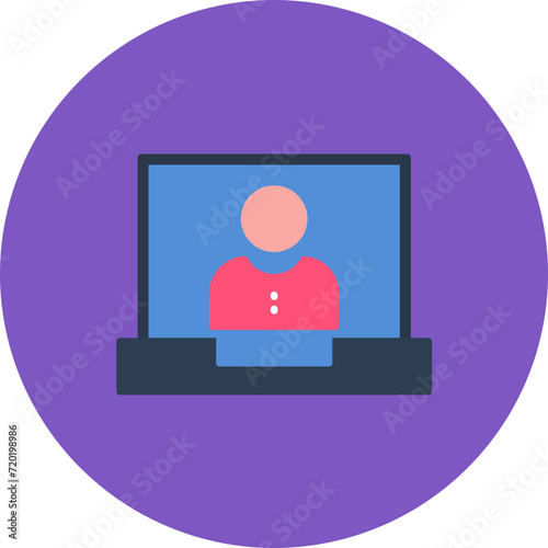School Laptop icon vector image. Can be used for Back to School.