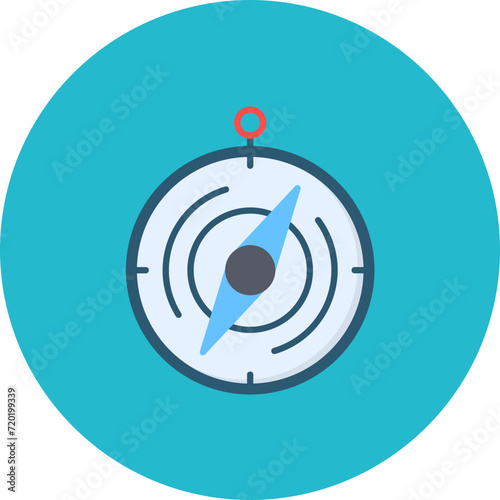 Compass icon vector image. Can be used for Back to School.