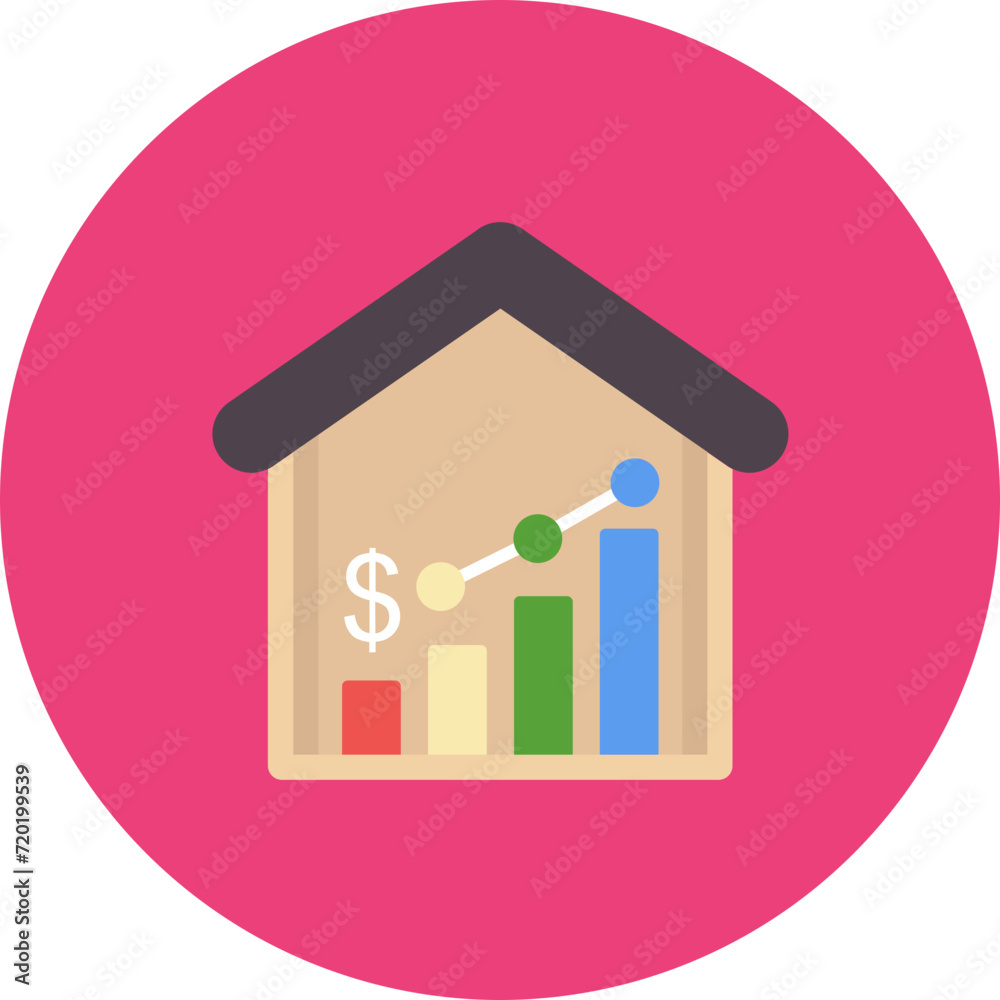 House Price Increase icon vector image. Can be used for Real Estate. House Price Increase icon vector image. Can be used for Real Estate.