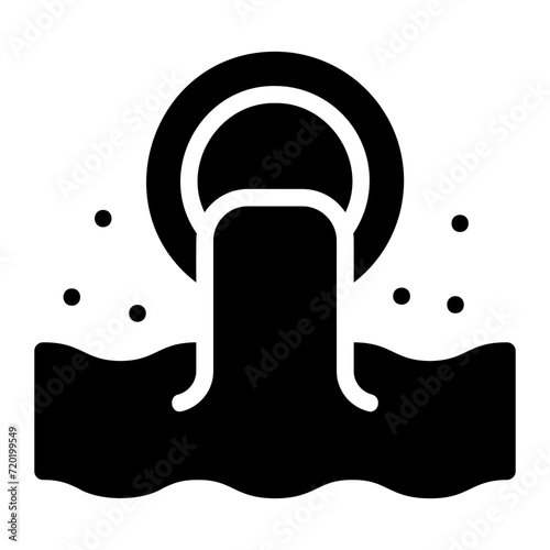 waste water glyph icon