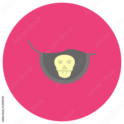 Eye Patch icon vector image. Can be used for Halloween.