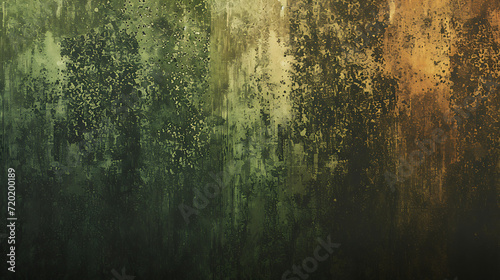 Subdued forest hues gradient background with green, brown, and mossy tones, combined with a grainy texture for an eco-friendly campaign banner.  photo