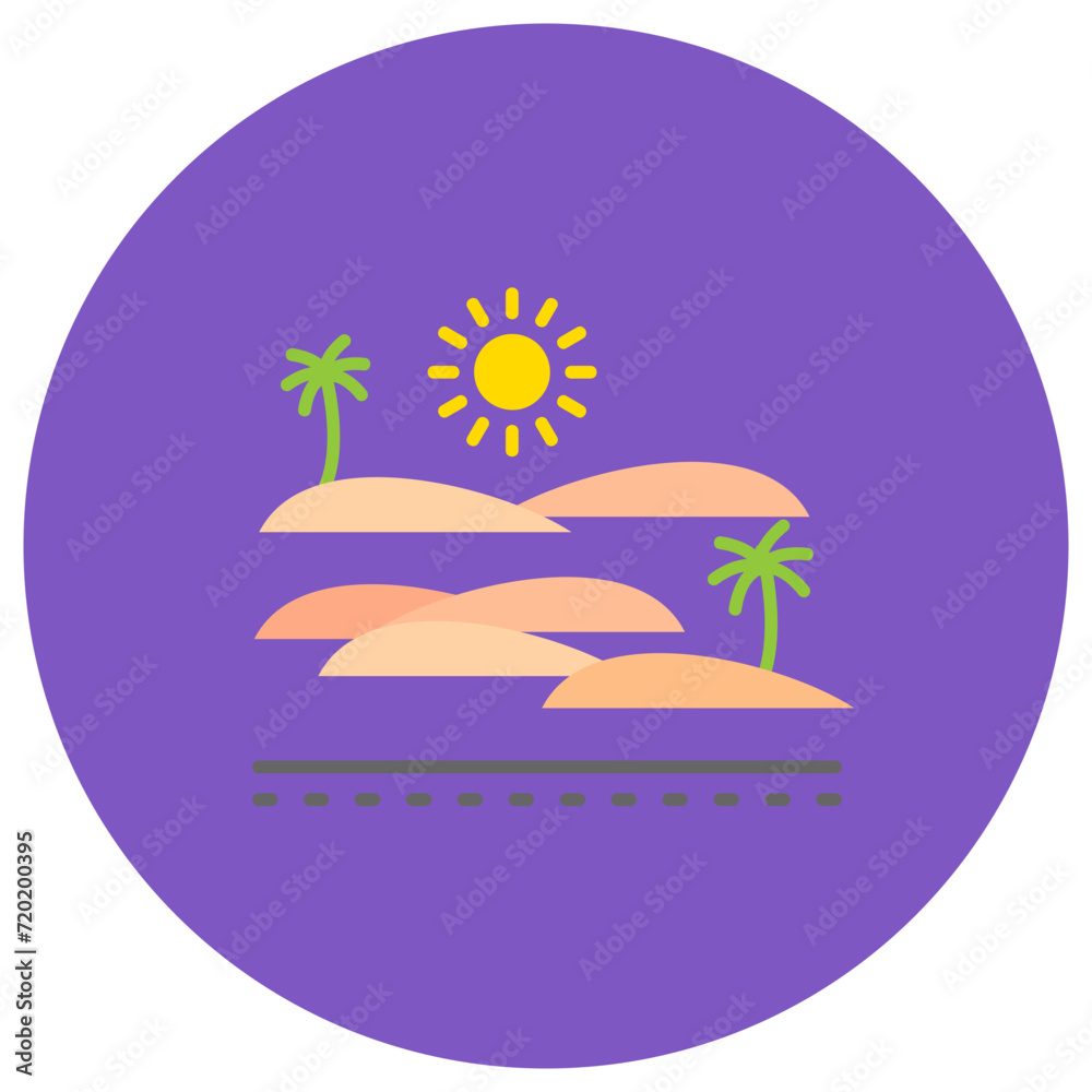 Desert icon vector image. Can be used for Desert.