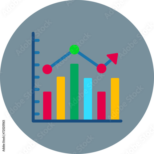 Column Chart icon vector image. Can be used for Infographics.