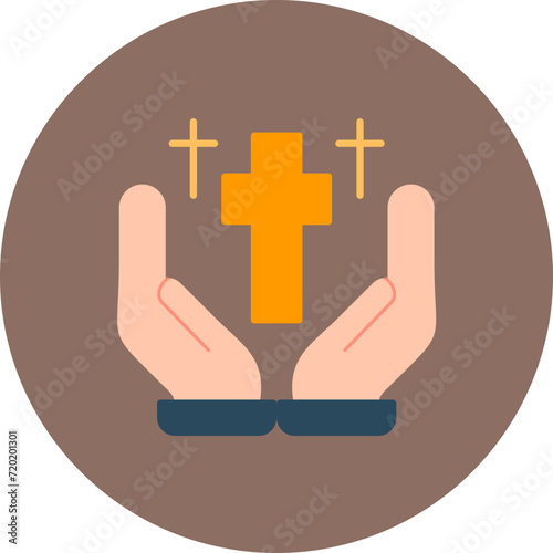 Prayer icon vector image. Can be used for Funeral.