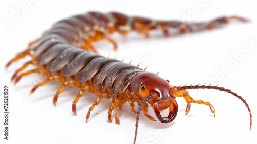 Centipede on white background © UsamaR