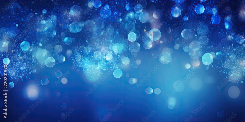 blue glitter vintage lights background. defocused shimmer royal blue sparkle