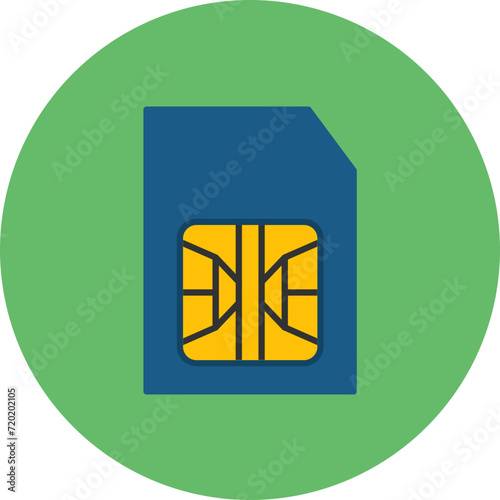Sim icon vector image. Can be used for Electronic Devices.