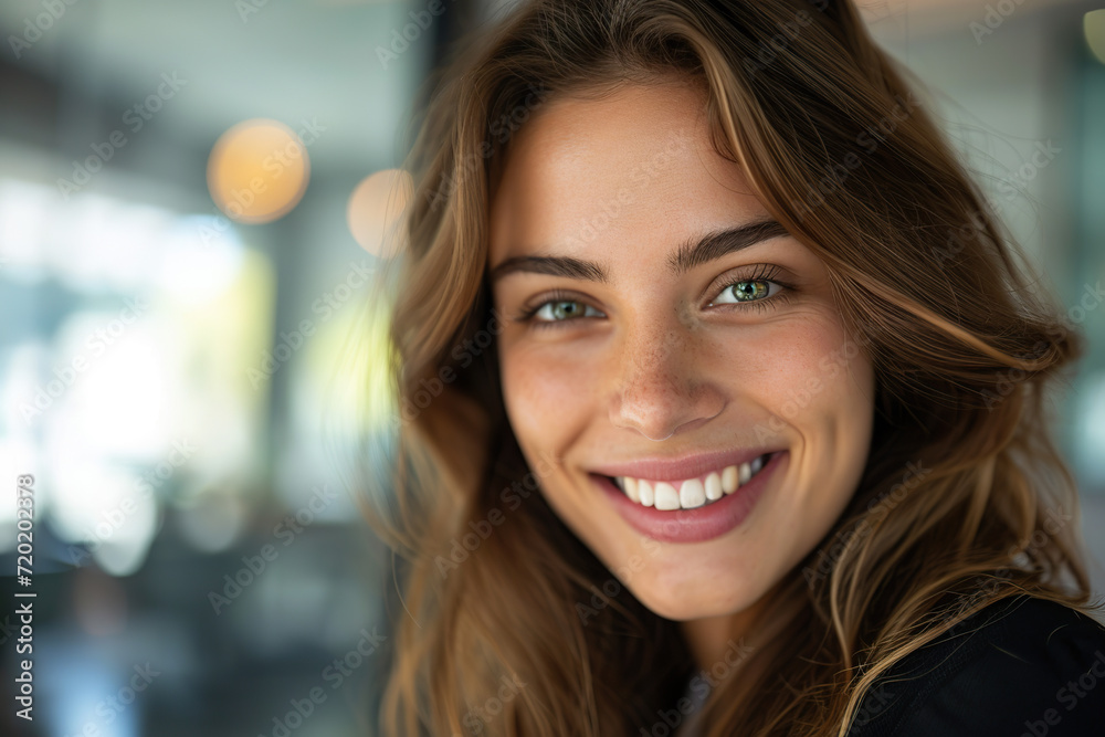 A Captivating Image of a Young Female Professional Making Eye Contact in a Business Portrait A Captivating Image of a Young Female Professional Making Eye Contact in a Business Portrait