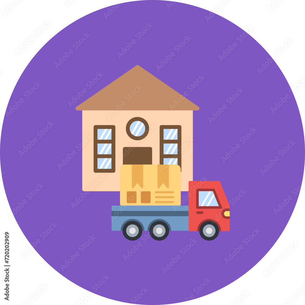 Home Delivery icon vector image. Can be used for Delivery and Logistics. Home Delivery icon vector image. Can be used for Delivery and Logistics.