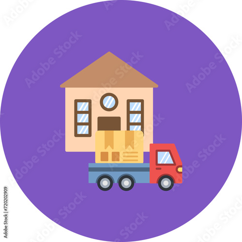 Home Delivery icon vector image. Can be used for Delivery and Logistics.