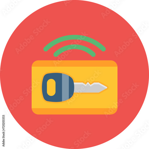 Smart Keycard icon vector image. Can be used for Smart Home.