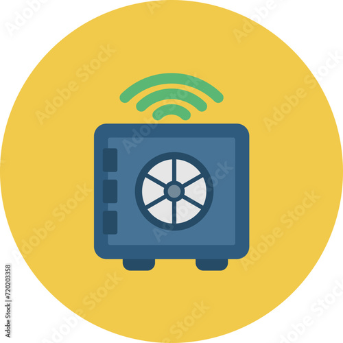 Smart Safebox icon vector image. Can be used for Smart Home.