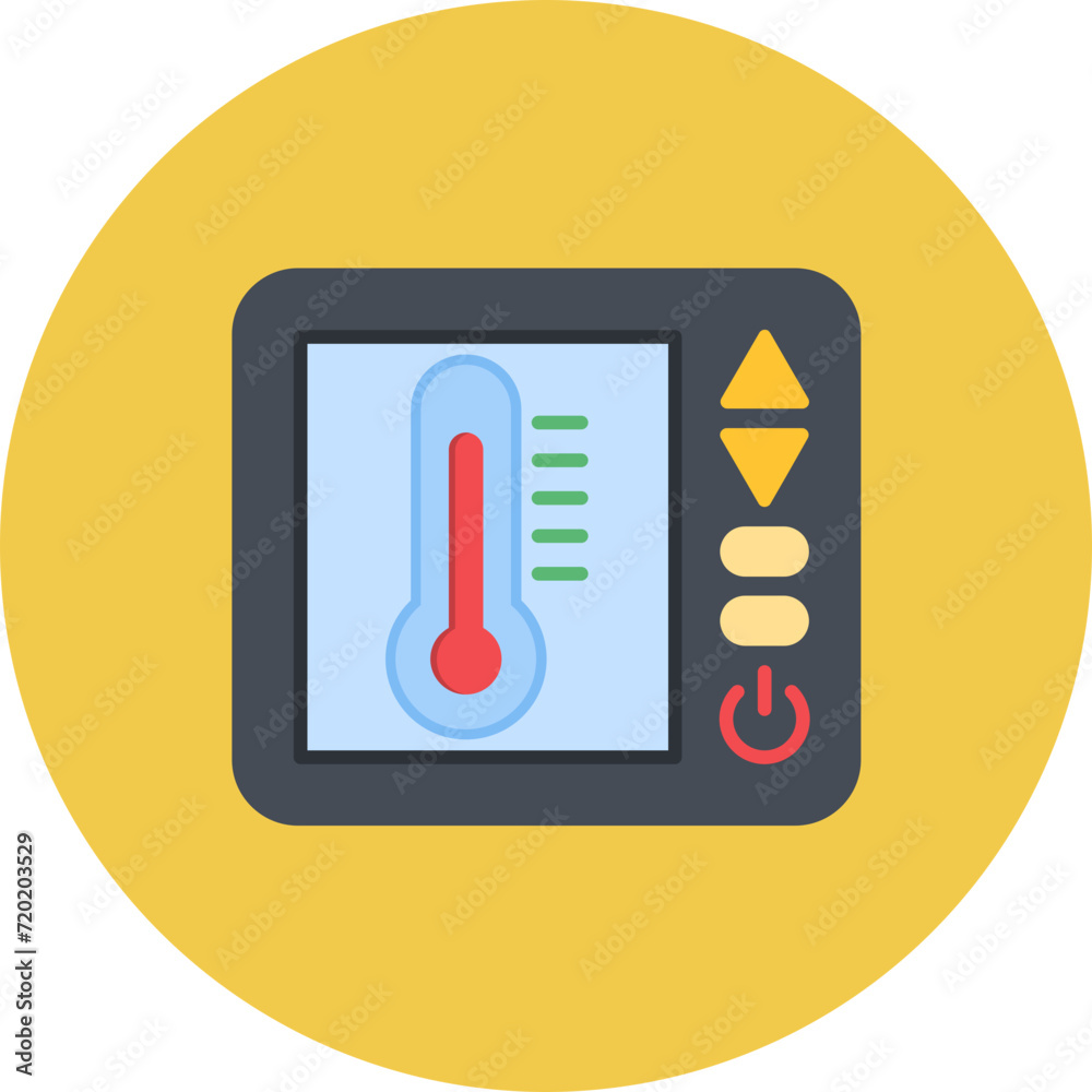 Thermostat icon vector image. Can be used for Smart Home.