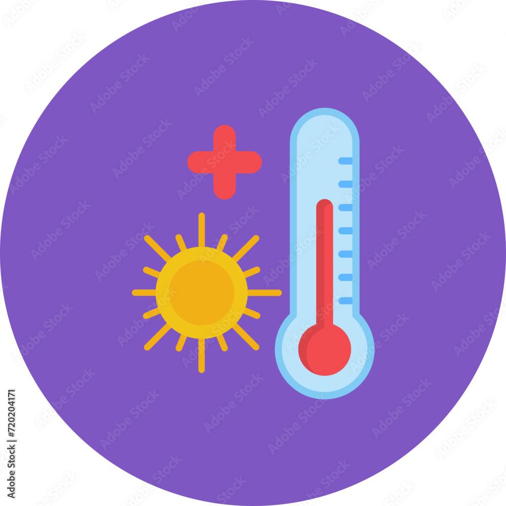 Heat Wave icon vector image. Can be used for Natural Disaster. Heat Wave icon vector image. Can be used for Natural Disaster.