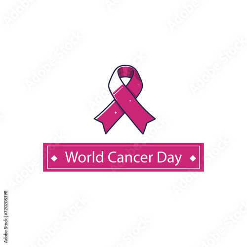 World Cancer day February 4, awareness of cancer and to encourage its prevention, detection, and treatment. Vector illustration