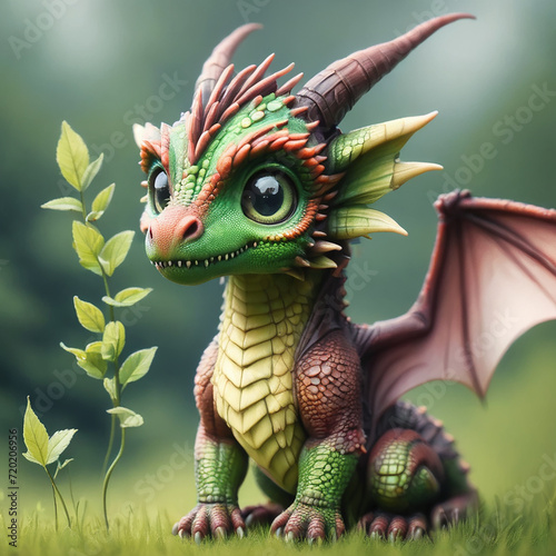 A baby dragon in the field