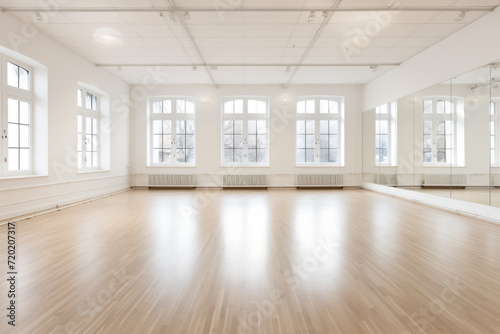 Modern training dance hall interior