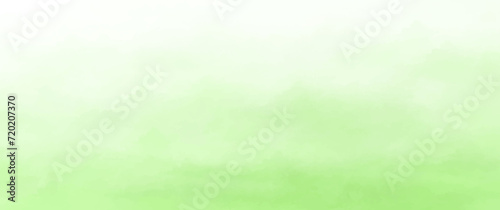 Abstract green summer landscape vector watercolor background with green field. Watercolor illustration for interior, flyers, poster, cover, banner. Modern hand draw painting.