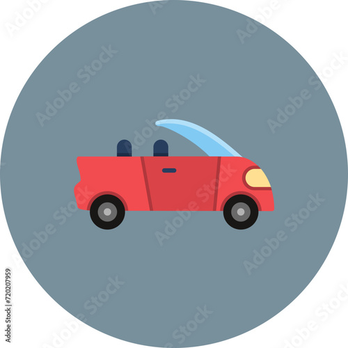 Convertible Car icon vector image. Can be used for Transport.