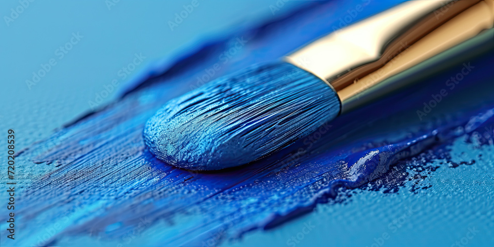 Paint brush colors up close strokes, smear, art, artistic background, generated ai Paint brush colors up close strokes, smear, art, artistic background, generated ai