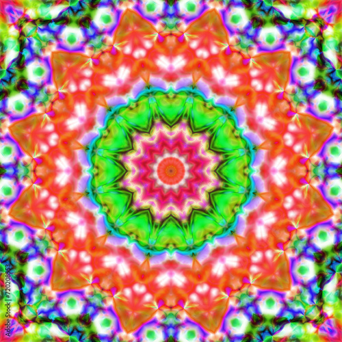 Modern floral ornament. Creative mandala. Color Raster illustration. For Wallpaper, print, fashion. Carpet designs patterns Persian relief