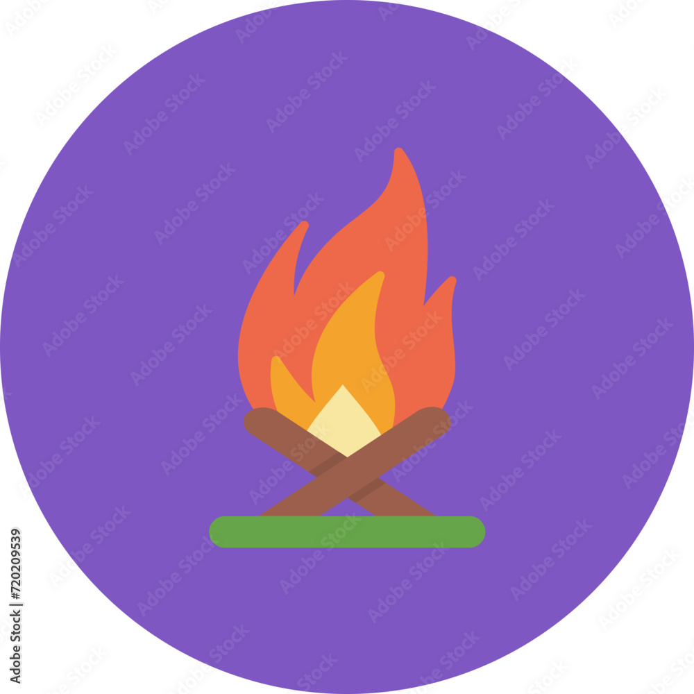 Bonfire icon vector image. Can be used for Winter. Bonfire icon vector image. Can be used for Winter.