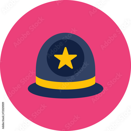 Police Helmet icon vector image. Can be used for Police.