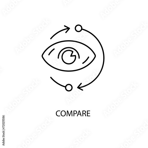 compare concept line icon. Simple element illustration. compare concept outline symbol design.
