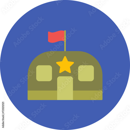Army Military Base icon vector image. Can be used for Military.