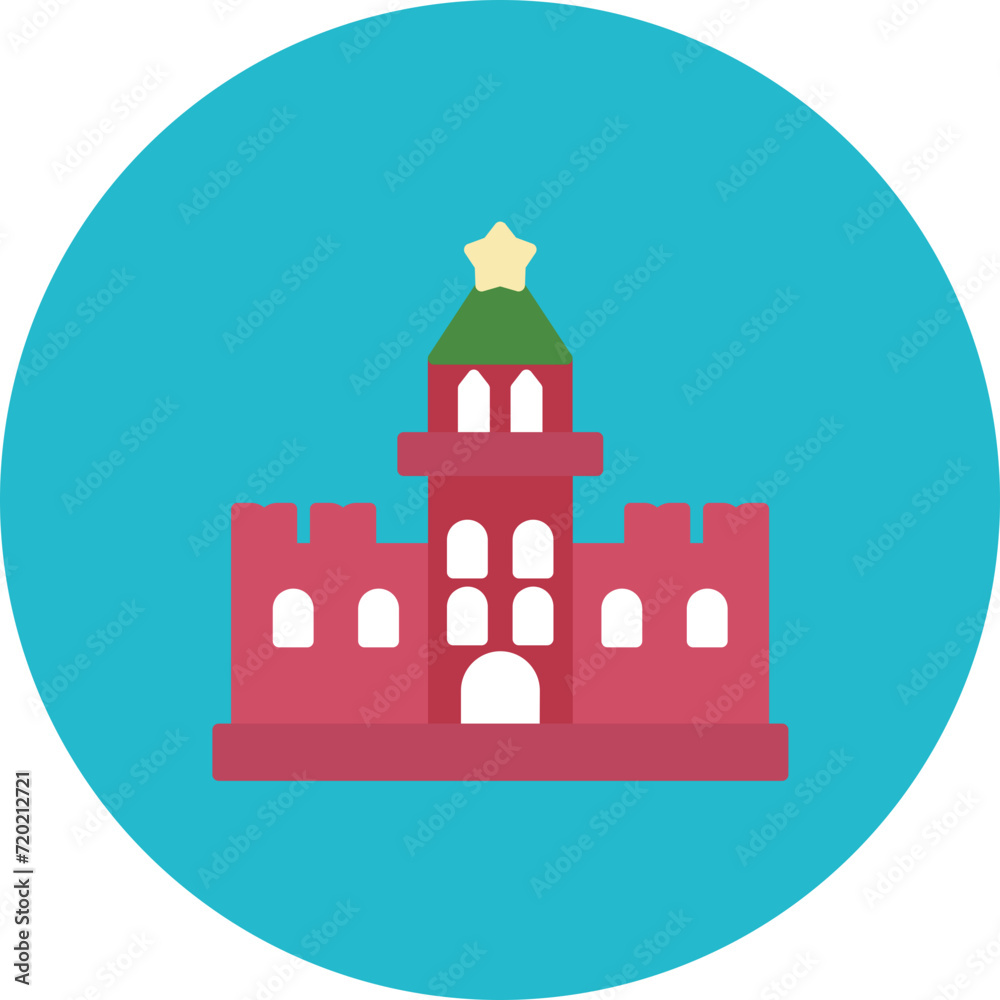 Obraz premium Kremlin icon vector image. Can be used for Landmarks.